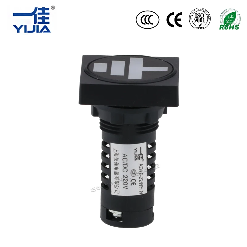 22mm Square Indicator Lights Ground Position Signal Lamp AD16-22WF/N 12V 24V 36V 48V 110V 220V 380V |