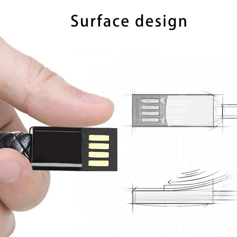 Спортивный Micro USB кабель для передачи данных 20 см Браслет зарядный кожаный huawei