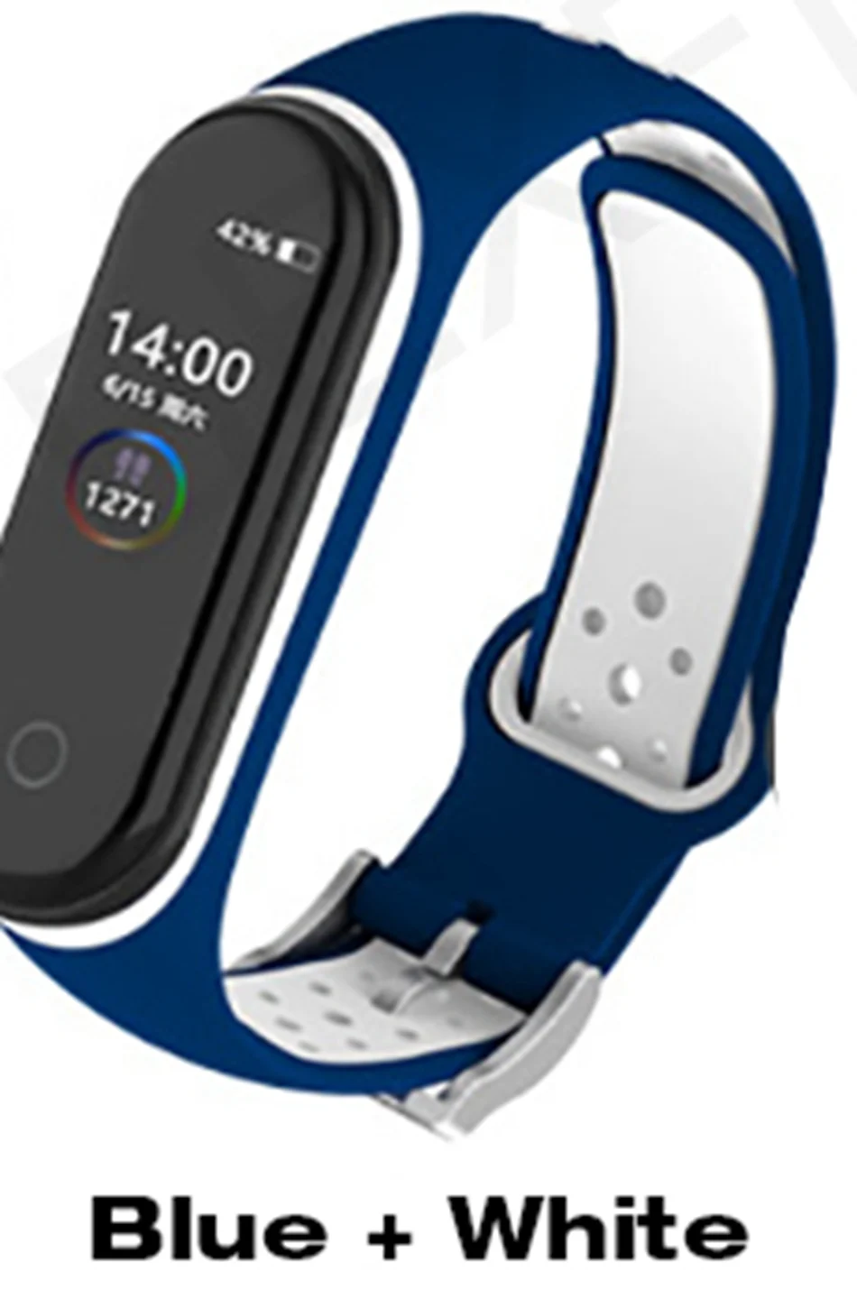 Style 1 blue white Браслет для xiaomi mi Band 3 4 спортивный ремешок часы силиконовый ремешок для xiaomi mi band 4 3 Correa браслет mi band 4 3 ремешок - Цвет: Style 1 blue white