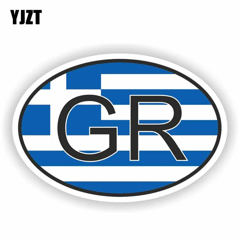 

YJZT 11.9CM*7.9CM Creative M GR GREECE Car Sticker Funny Country Code Decal Accessories 6-0252