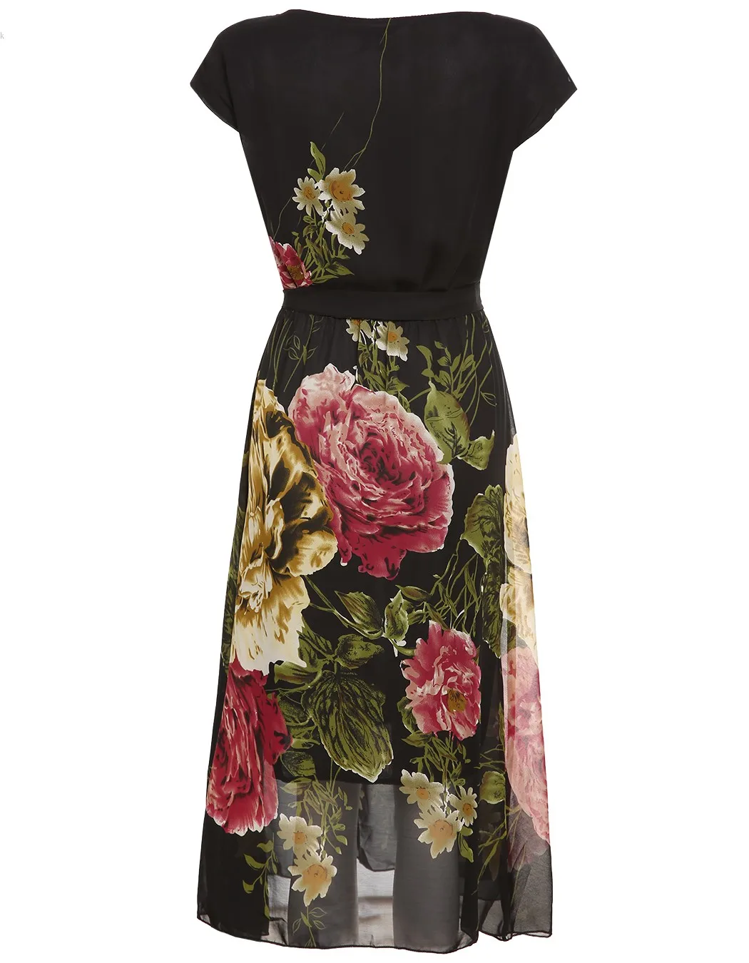 Цветочный Принт Макси Платье Женщины Случайные Старинные Цветок Рукавов Летние