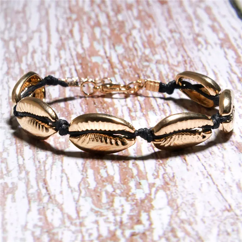 bracelet 5 Богемное ожерелье-чокер в виде морской раковины для женщин, колье в виде раковины каури Vsco, летнее ожерелье для девушек, ювелирное изделие, колье для женщин - Окраска металла: bracelet 5