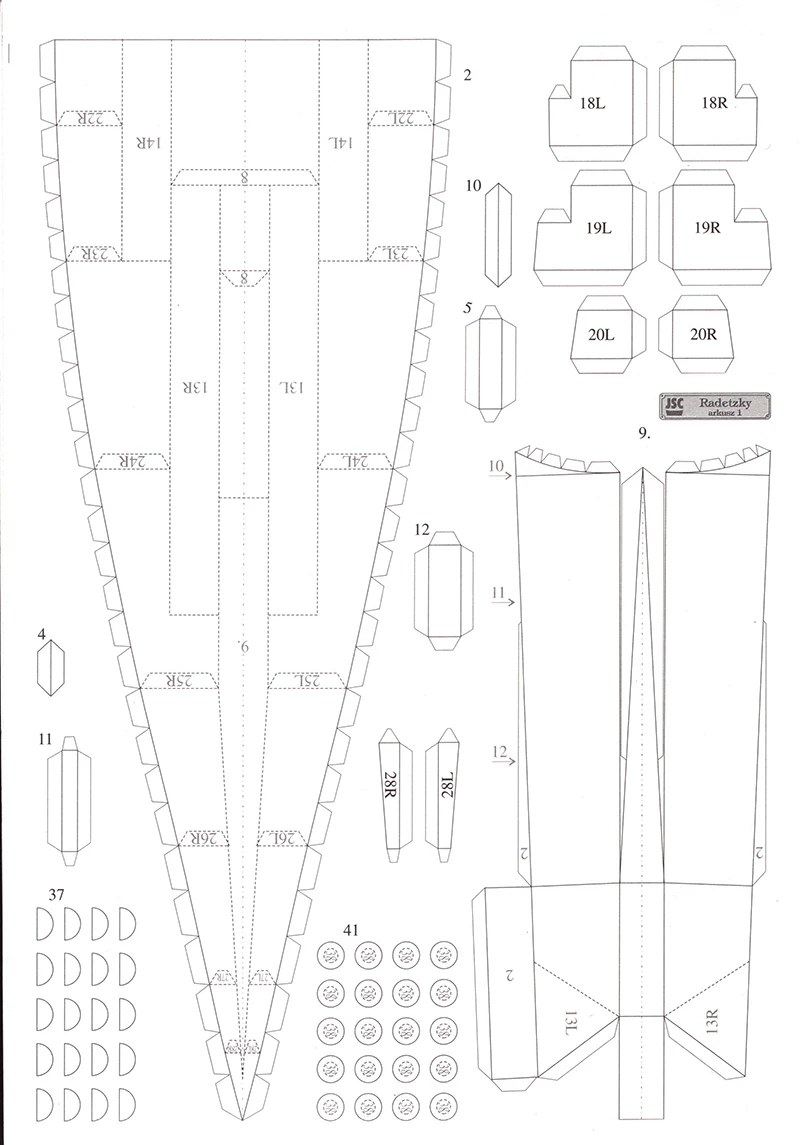 Самодельная Бумажная модель 1:250 Battleship SMS Radetzky Pepercraft военные подарки для мальчиков