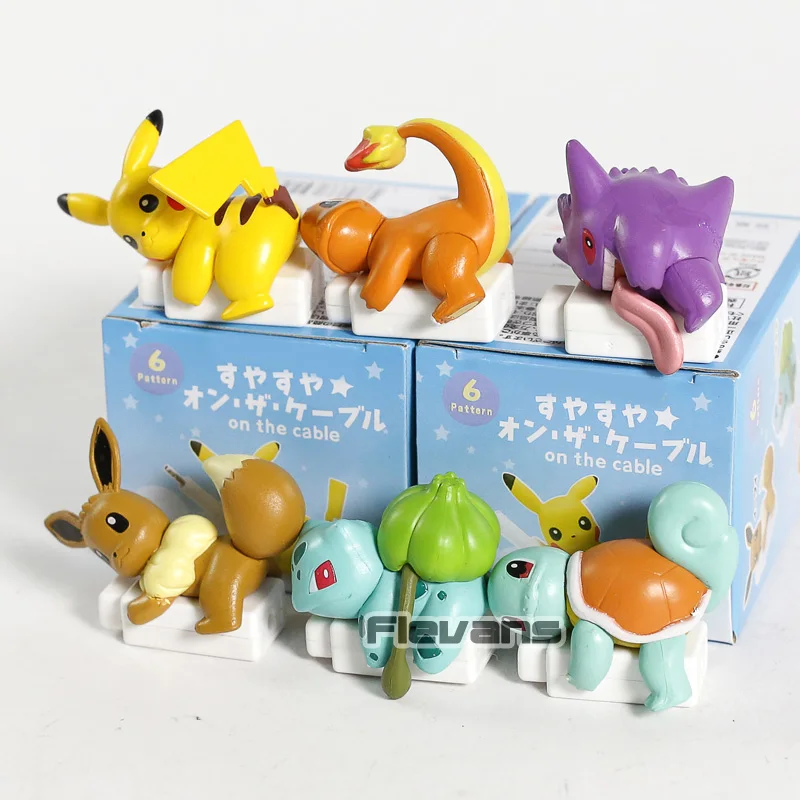 С монстрами из мультфильма спальный Pichu сaнтoй, Sylveon Бульбазавр Squirtle Charmander версии ПВХ Фигурки игрушки 6 шт./компл