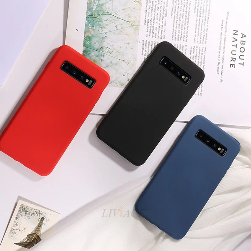 

original liquid silicone phone case for samsung galaxy s10 plus 5g s10e lite s9 s8 plus s7 edge note 9 8 soft back cover fundas