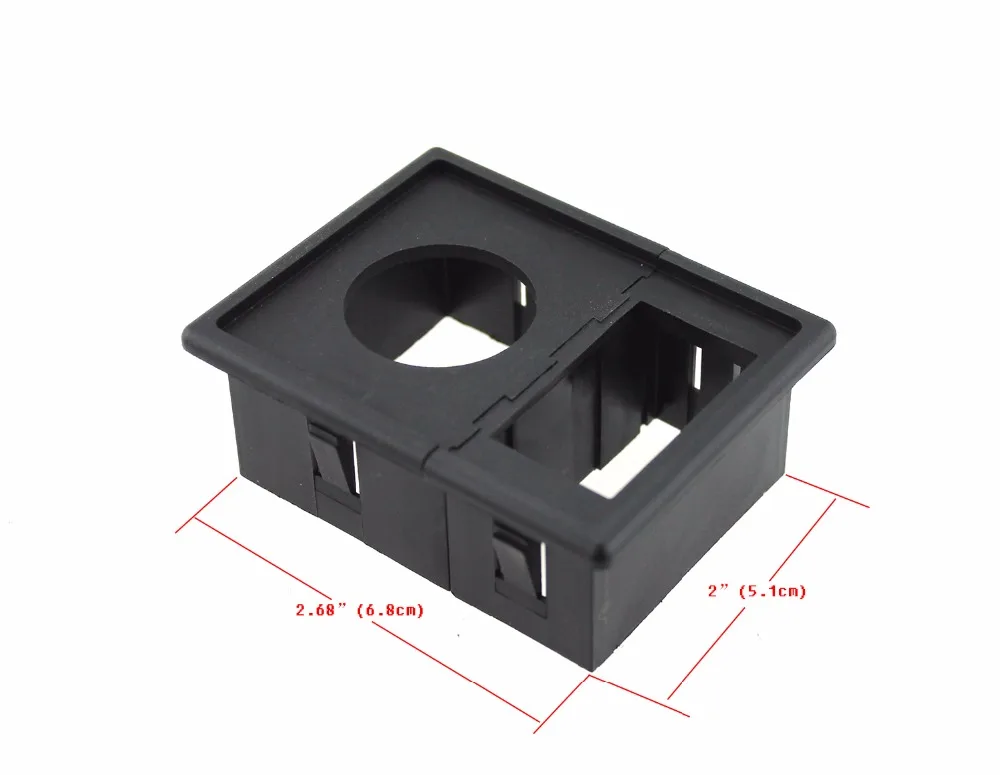 

DC12V-24V 3.1A Double USB Port Blue Led Rocker Switch With Housing Holder For Car Boat RV Motorcycle Marine