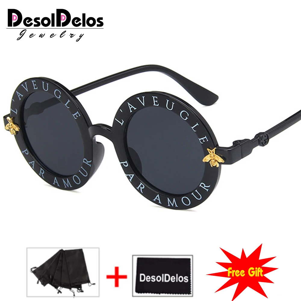 Солнцезащитные очки в стиле стимпанк с Пчелой для мальчиков и девочек роскошные