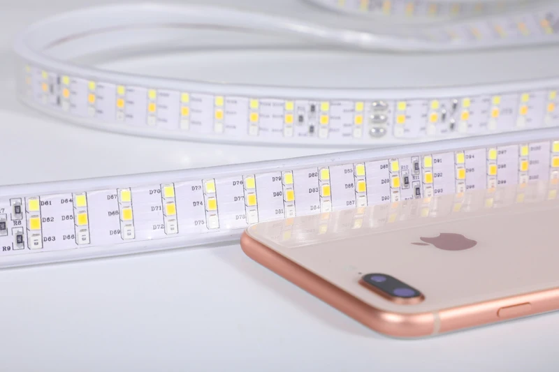 Светодиодная лента теплая белая синяя сменная SMD2835 высокая яркость 240 светодиодный s/m неоновые рождественские светодиодные световые полоски с вилкой питания Светильник ing