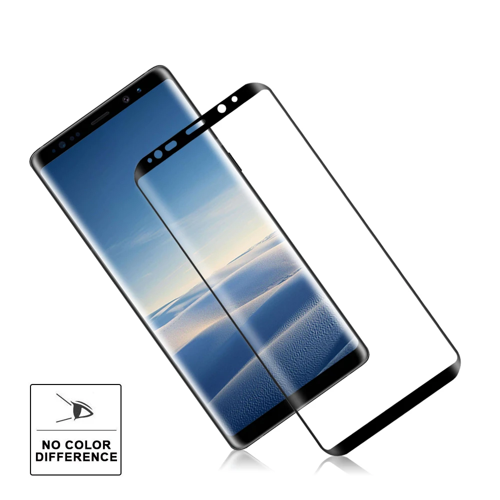 Чехол OTAO из закаленного стекла для samsung Galaxy Note 8, 3D, полное покрытие, изогнутый установочный лоток, позиционер