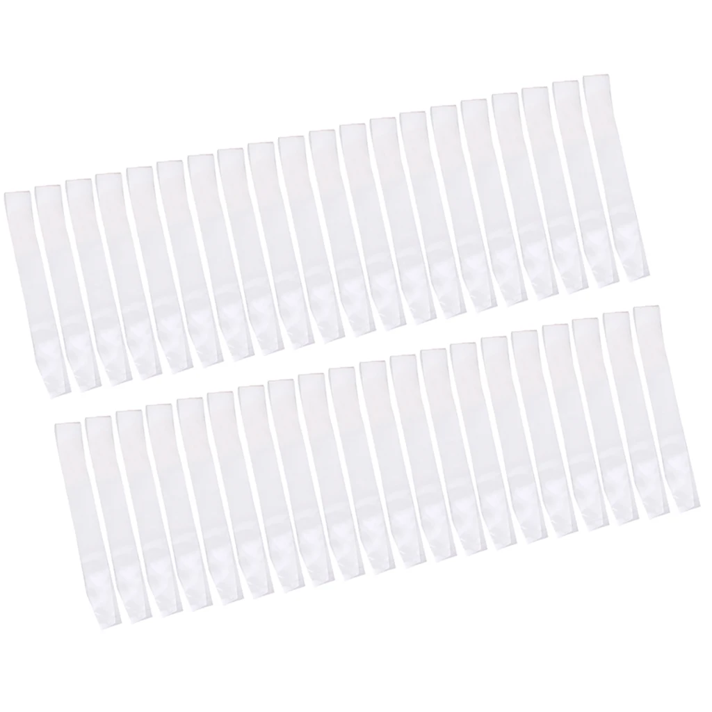 Pack of 40 Plain Blank Satin Ribbon Sash DIY Accessories White | Дом и сад