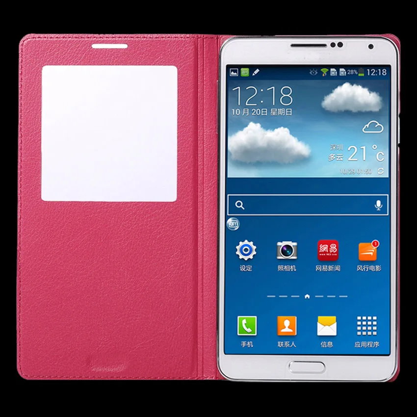 Кожаный чехол с откидной крышкой для Samsung Galaxy Note 3 Note3 Not III SM 9005 N900 N9005 телефона
