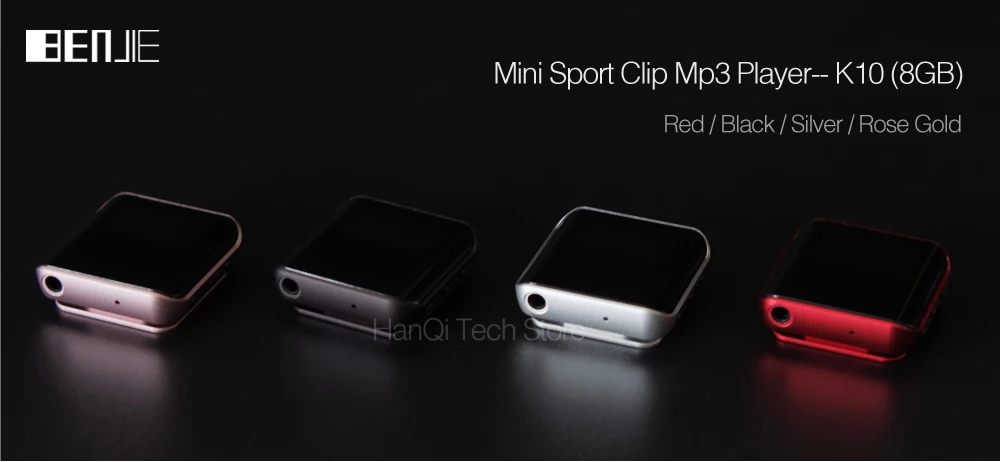 Мини mp3-плеер Benjie K10 с зажимом, портативный спортивный MP3 плеер 8G, высокое качество звука, плеер без потерь с FM