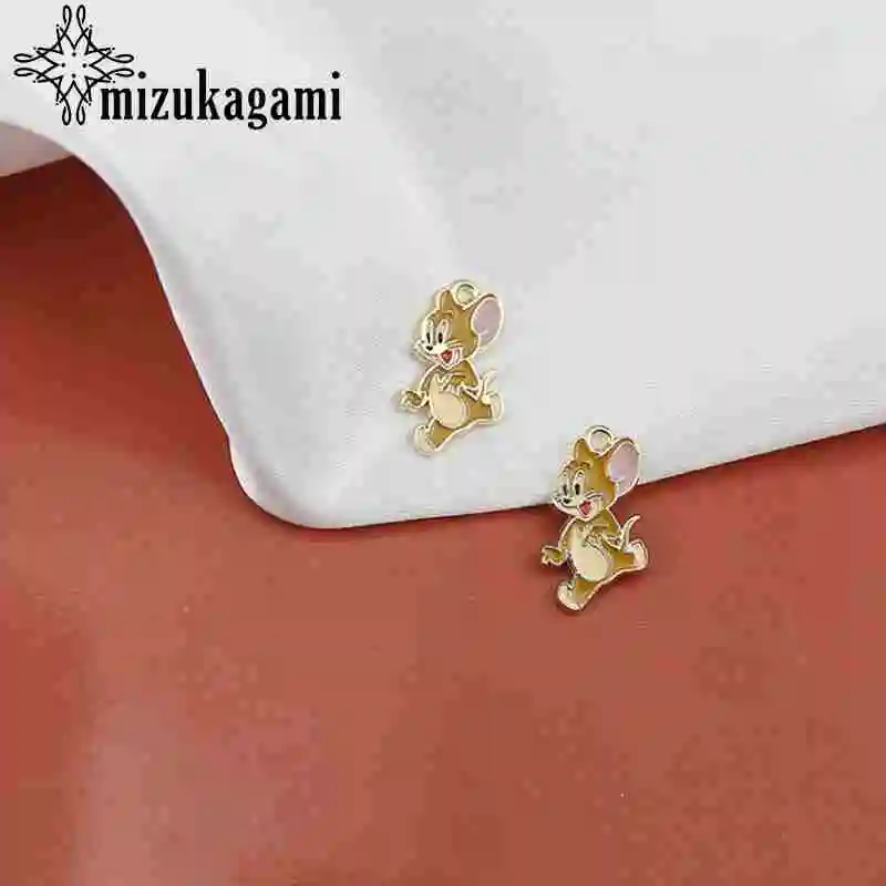 

Zinc Alloy Enamel Charms Cartoon Cat Music Charms Pendant 10pcs/lot For DIY Fashion Jewelry Making Accessories