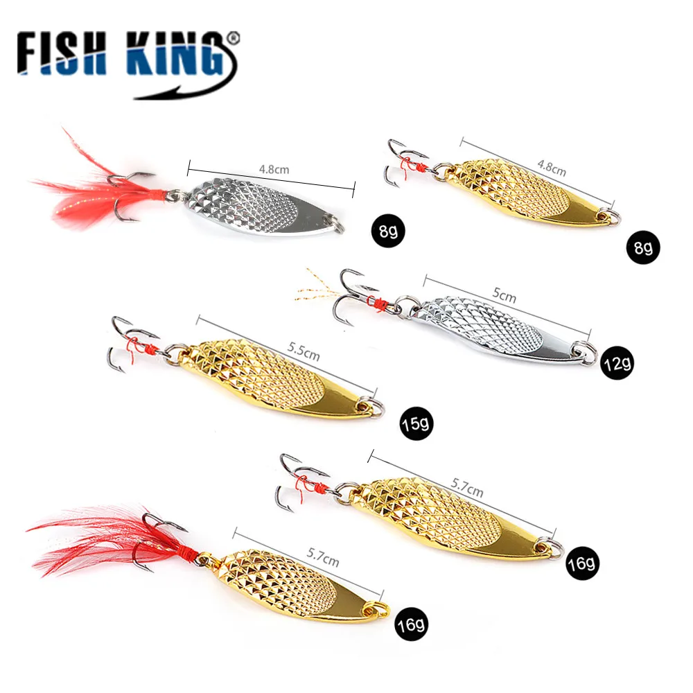 FISH KING рыболовная приманка 1 шт. 2 цвета металлическая для джиггинга приманки