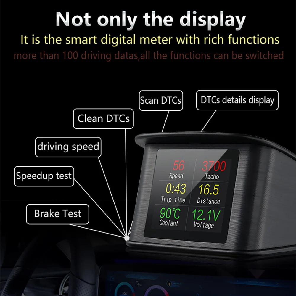 OBDSPACE P10 бортовой компьютер OBD2 цифровой дисплей Спидометр расход топлива Датчик