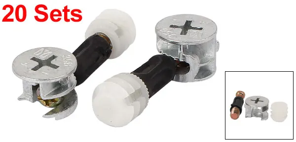 Мебель кабинет крепежный винт блокировки Cam Дюбеля Пластик предварительно