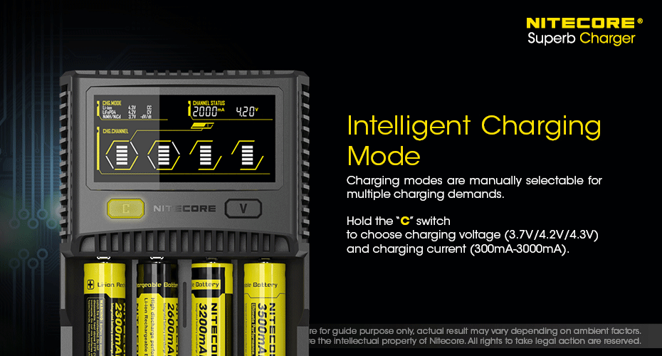 SC4 зарядный ток SC4 Superb charger составляет до 6A в общей сложности и максимальный зарядный ток до 3A в одном слоте s