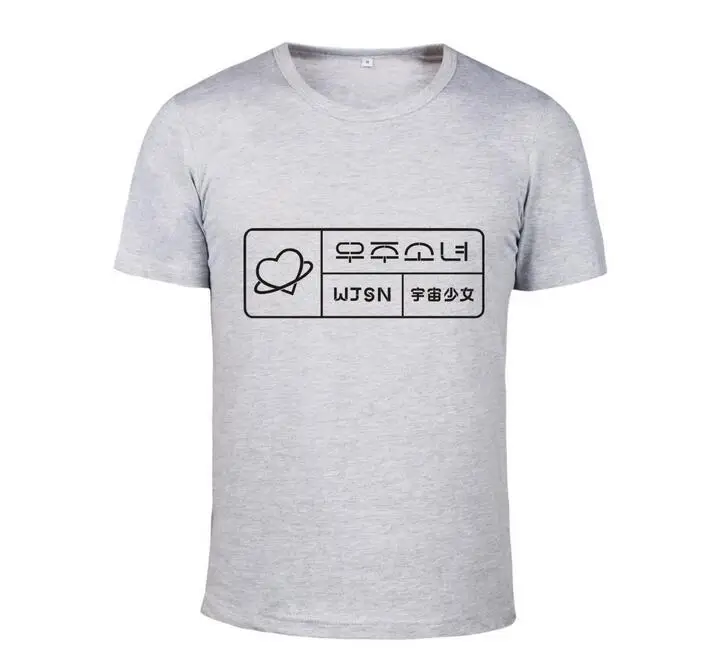 Летний стиль 2017 Новинка wjsn Мини альбом Печать О-образным вырезом с коротким