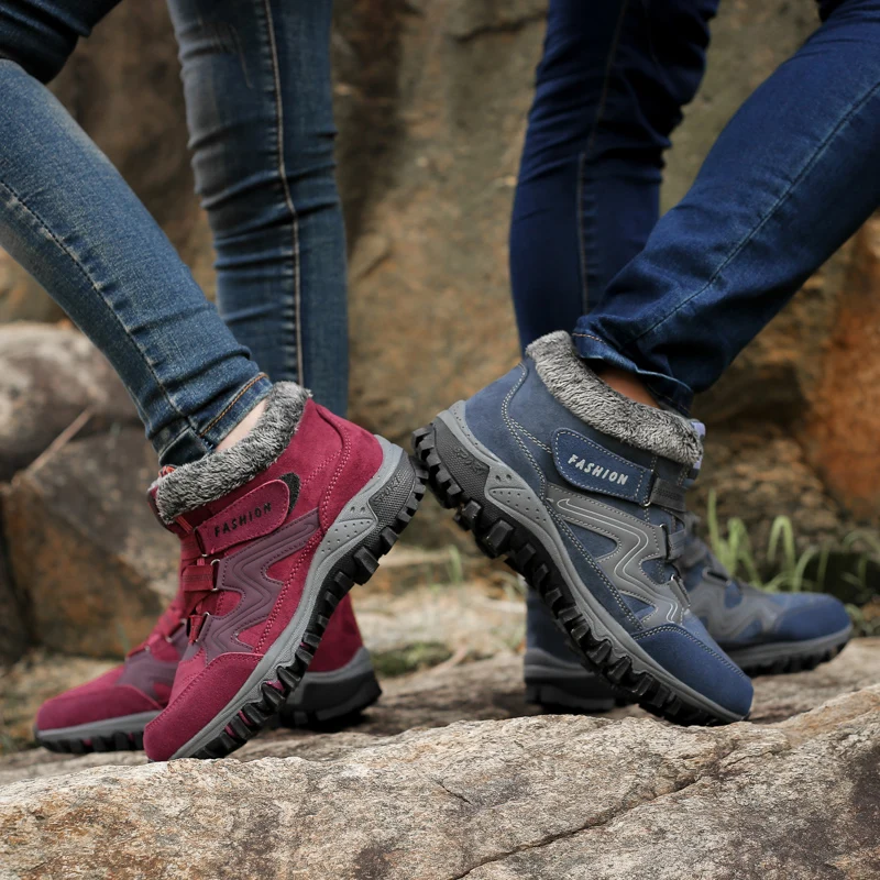 Кожаные мужские ботинки на меху коллекция 2019 года теплые зимние Мужская зимняя