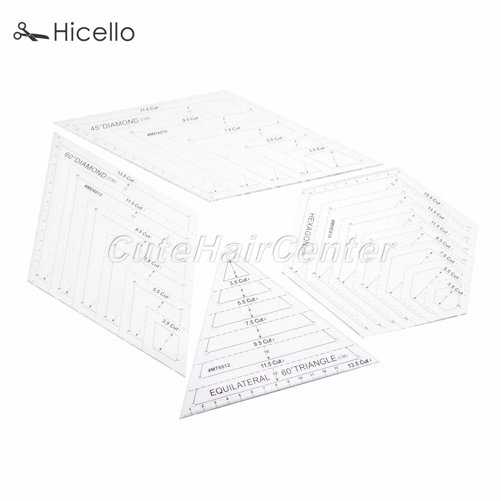 Прозрачная акриловая швейная линейка для шитья ремесленные весы шестиугольник