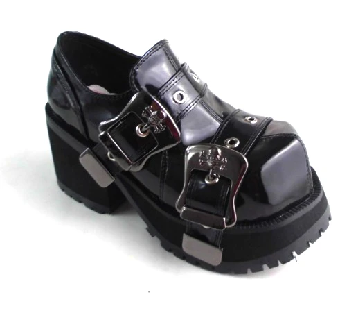 Туфли-лодочки в стиле лолита панк с квадратным носком и пряжкой an9100 | Обувь