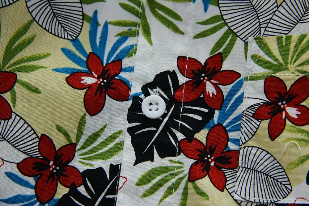 Рубашка из 100% хлопка с цветочным принтом гавайская рубашка для мальчиков T1517|shirts