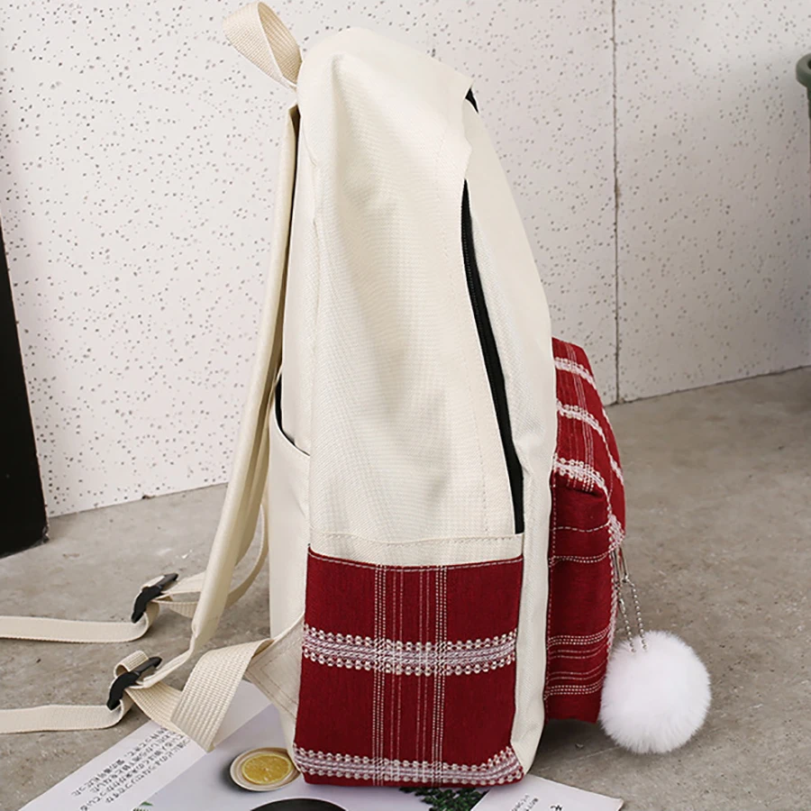 Модный клетчатый рюкзак для женщин Молодежная Студенческая сумка девочек