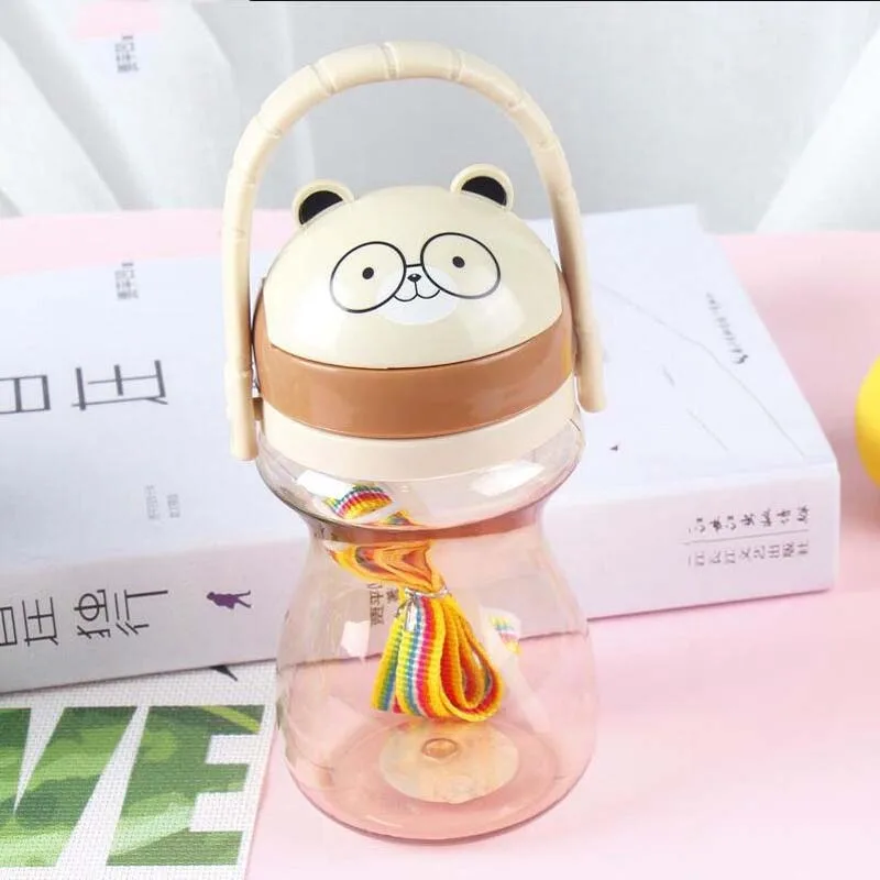 Милые Чашки для воды детей детская бутылочка кормления с соломинкой портативная