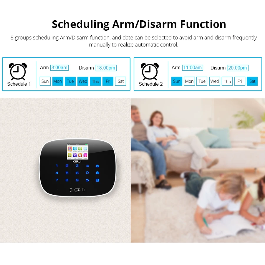 Система охранной сигнализации KERUI 3G Wi Fi GSM PSTN RFID IOS Android управление через