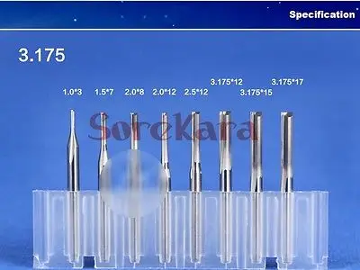 3 175*42 мм Два прямых фрезы для резьбы по дереву|straight flute milling cutter|milling cutter cncstraight |