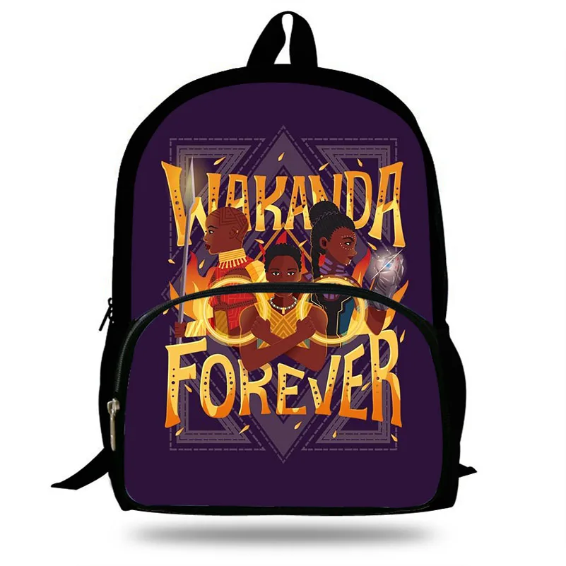 Популярный детский рюкзак Wakanda Forever 16 дюймов с принтом для школьников мальчиков