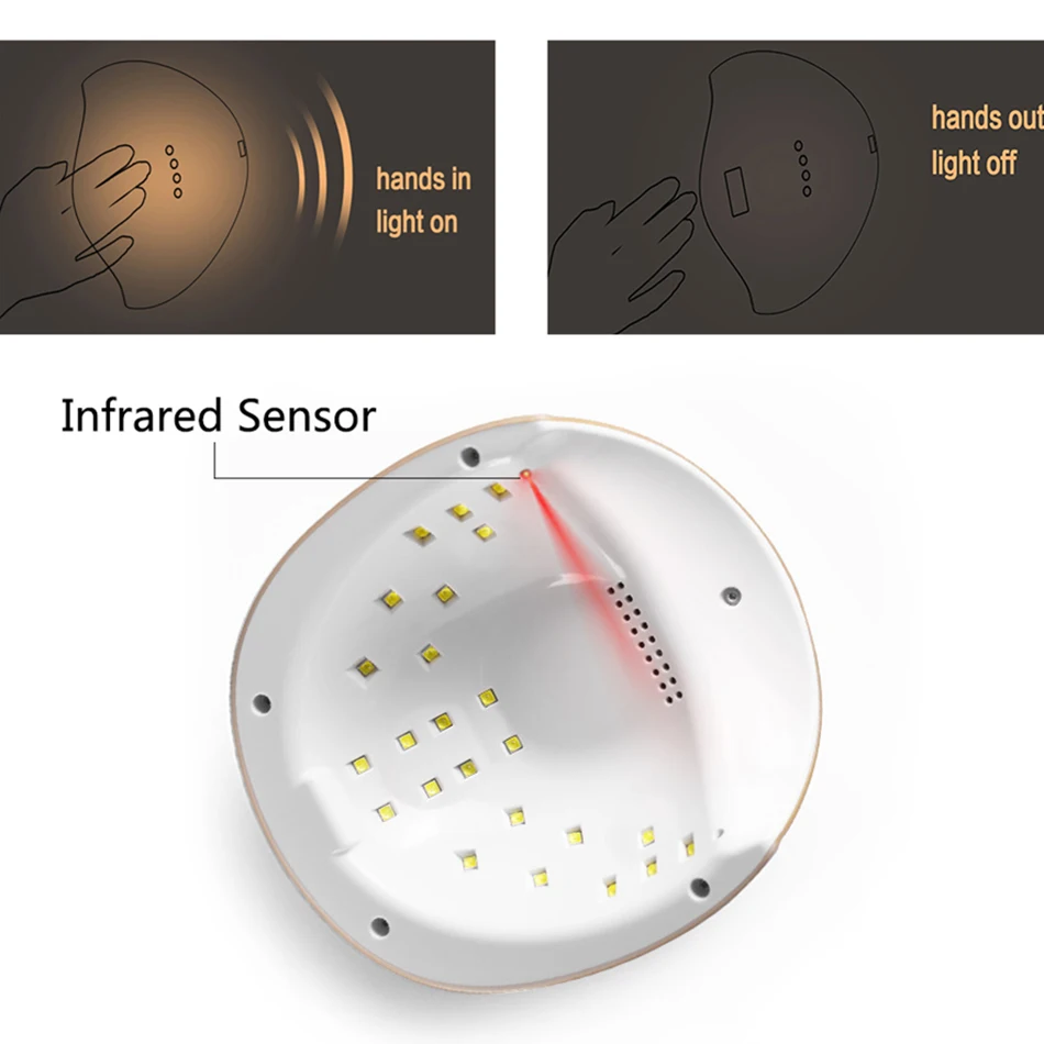 Распродажа! Защита от солнца 4S плюс УФ светодиодный лампа для ногтей сушилка 52 Вт
