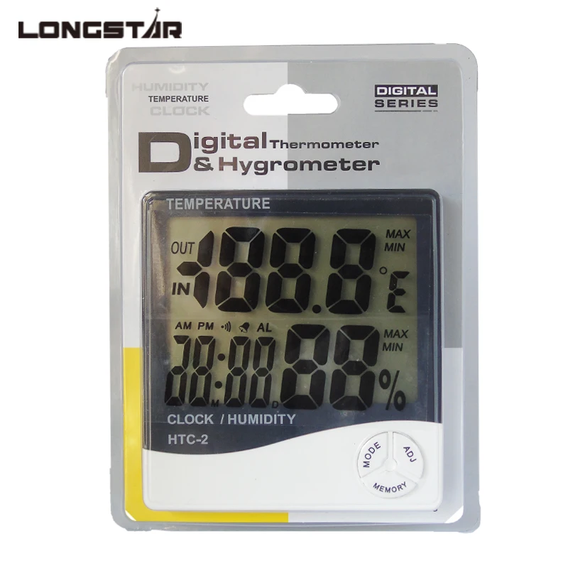Longstar цифровой ЖК-дисплей Термометр-Гигрометр помещении Outdoor Метеостанция