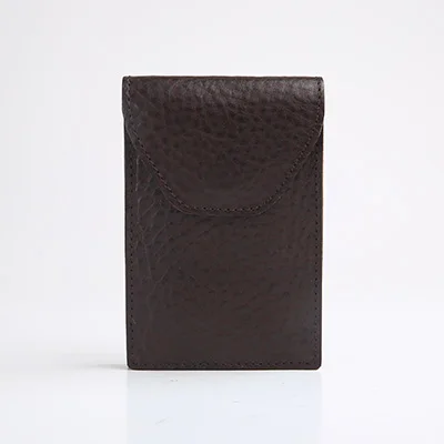 coffee brown Hiram Beron кожаный бизнес-держатель для карт для мужчин растительного дубления кожа ID карты бумажник Индивидуальные Имя Натуральная кожа держатель - Цвет: coffee brown