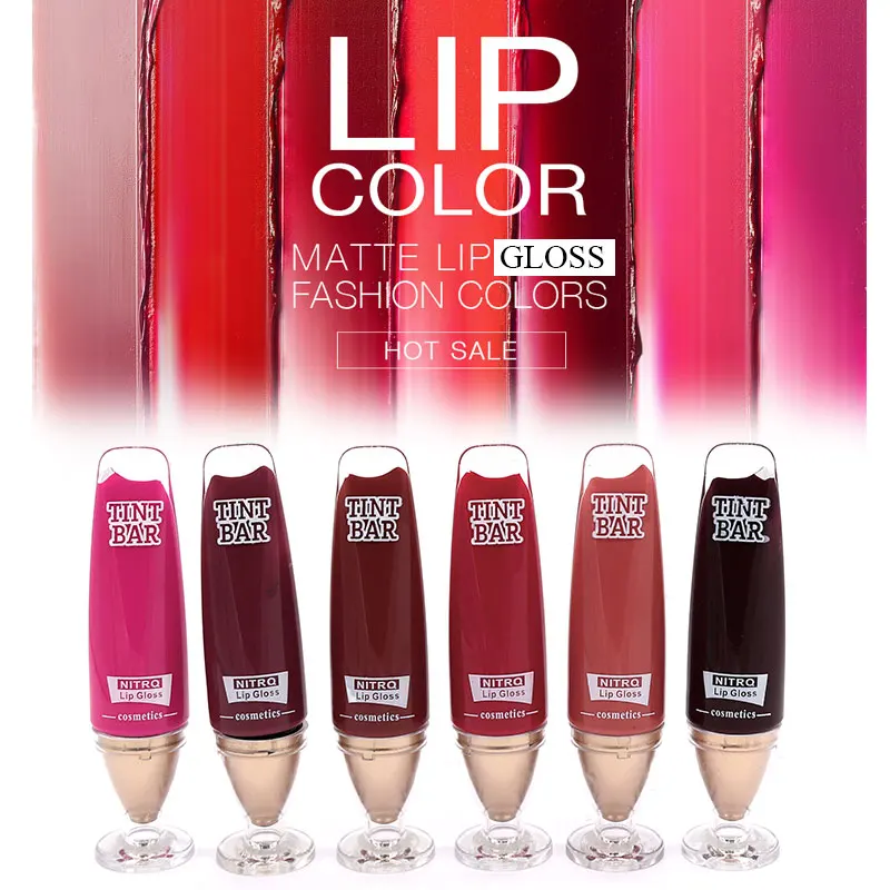 Компактная Матовая жидкая губная помада Maquiagem Femme 12 цветов водостойкий блеск для