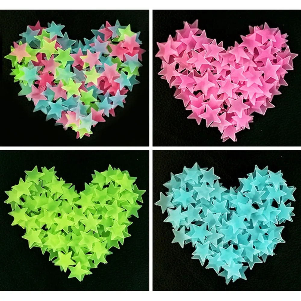 

20pcs Luminous Stars Wall Sticker Decoration Children's Rooms Glowing In The Dark Fluorescent Wall Stickers Home Decor #632