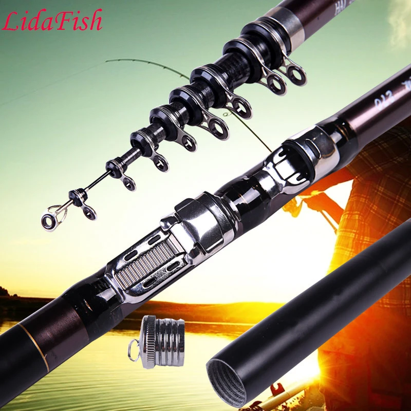 LIDAFISHNew начиная углеродный сверхтвердый море полюс бесплатная shipping2.7MFishing