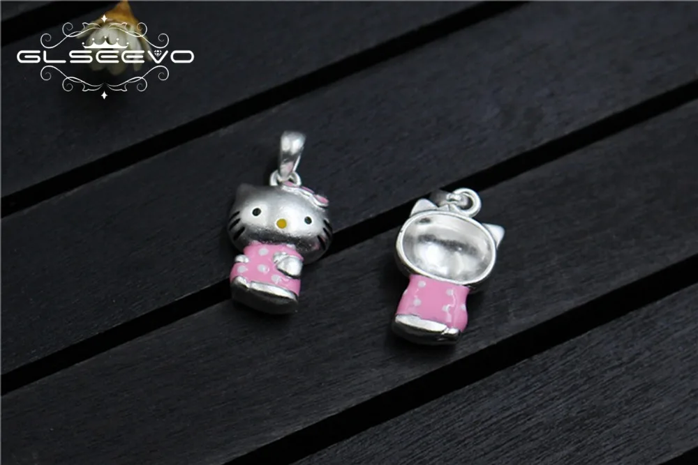 5pcs 925 Sterling Silver Charms Bracelet Necklace Cute Cat For Jewelry Making Pendant Diy XA0242 | Украшения и аксессуары