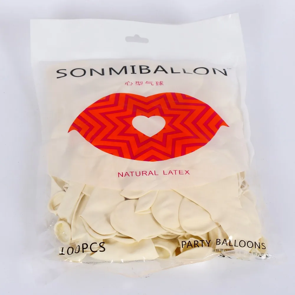 100 шт./лот 2 г латексные воздушные шары в форме сердца разноцветные горячие