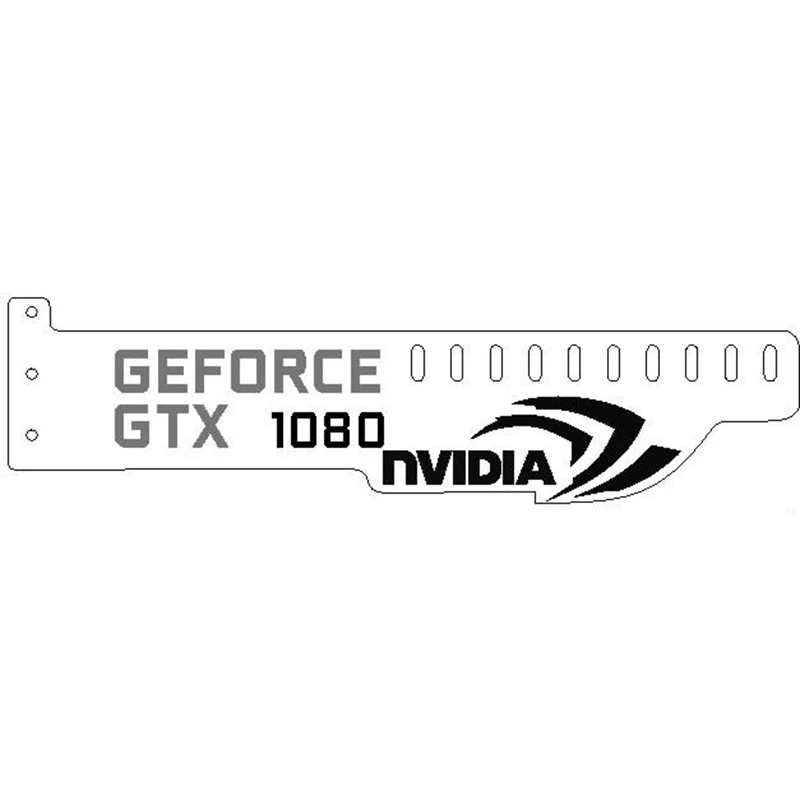 Зеленый Расширенная Версия Для GeForce GTX 1080 NVIDIA LED Световой Компьютер Основной