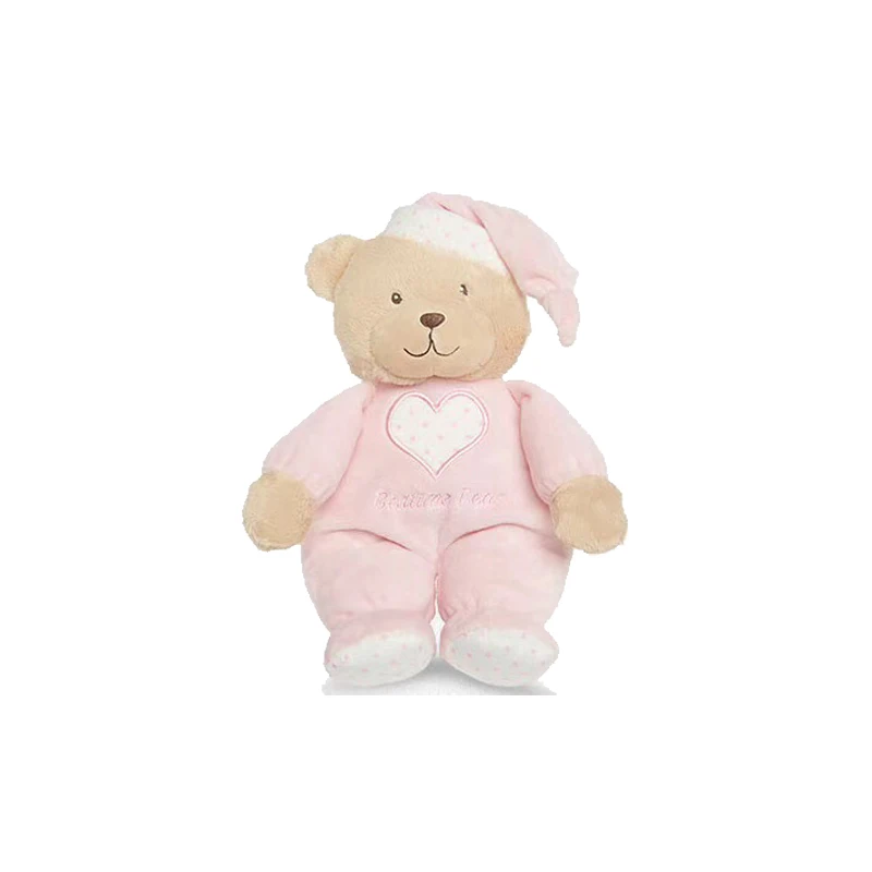 

30CM Pink Blue Plush Bear Newborn baby Soft Stuffed Toys Sleeping Bear with Tags