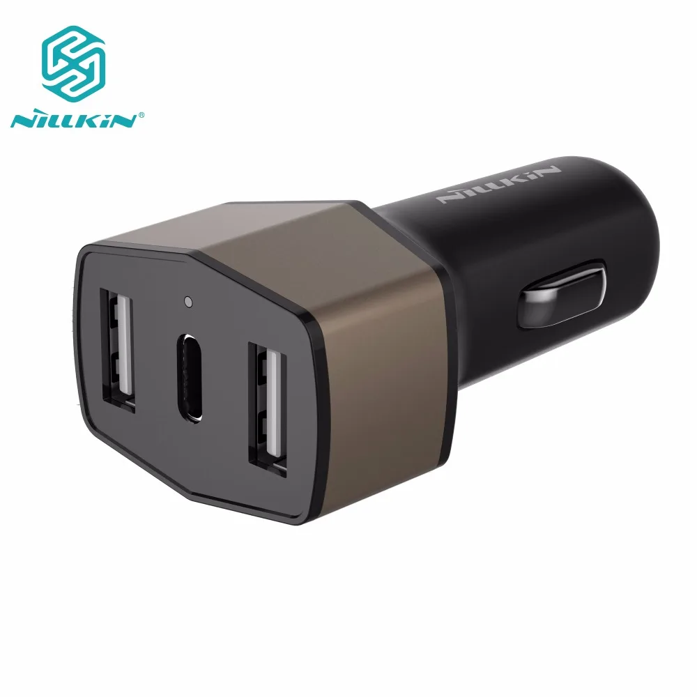 NILLKIN стремительность автомобиля Зарядное устройство USB + Тип C 3 порта Quick Charge 0