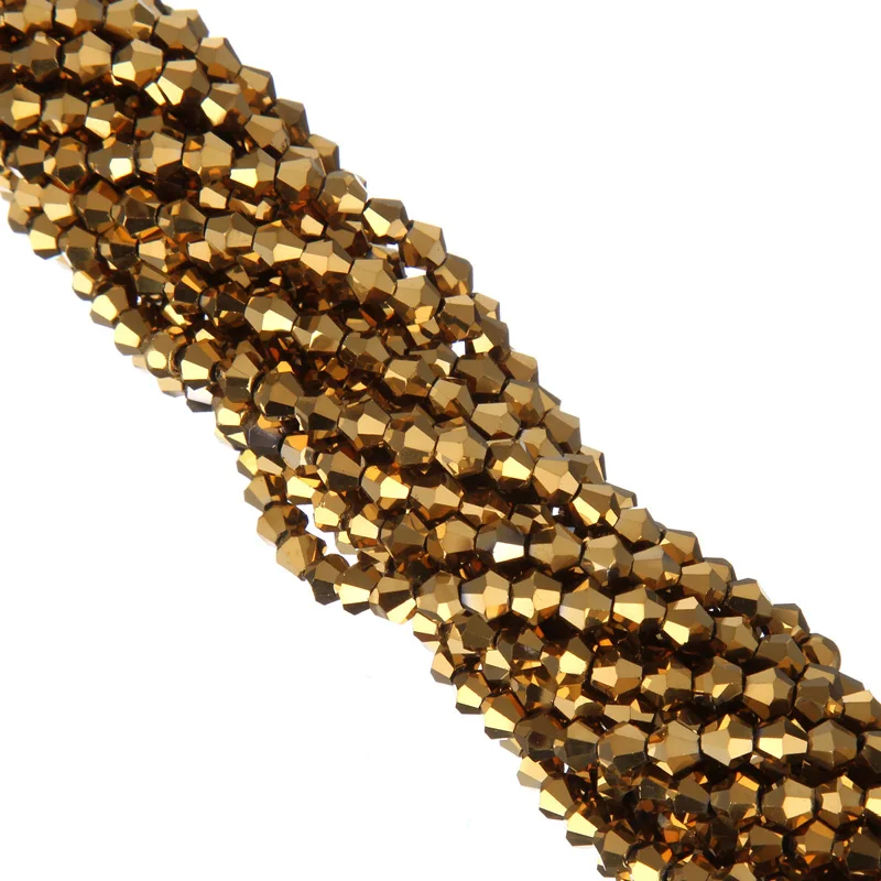 Модные двухконусные бусины с гранями и стеклянными кристаллами 4 мм 110 шт. для