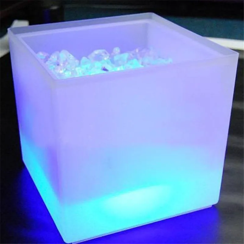 Mrosaa светодиодный ведро льда двойной RGB цвет слой квадратный шампанское напитки пиво ведро льда Бар KTV инструмент