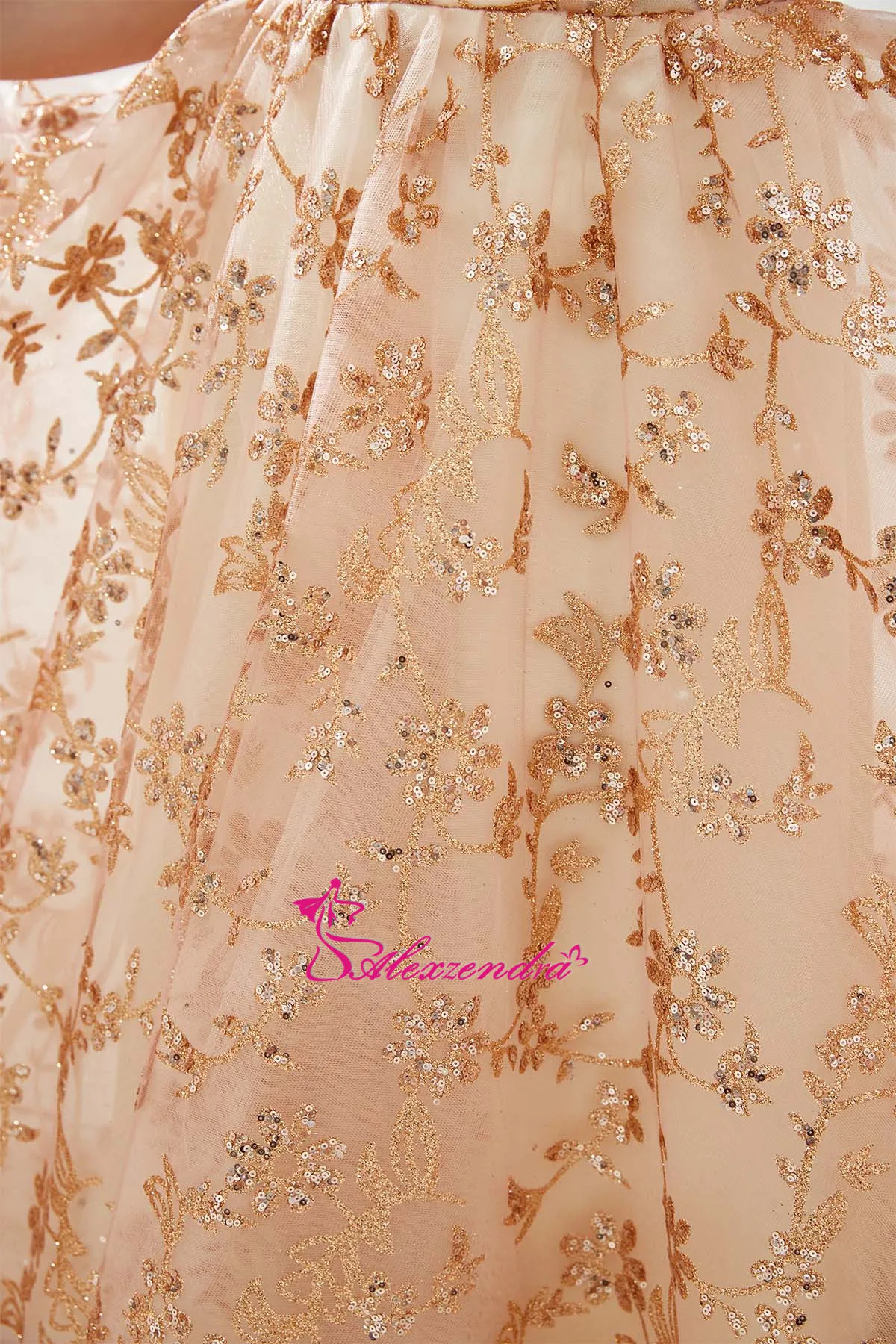 

Alexzendra Gold Prom Dresses 2019 Off the Shoulder New Formal Evening Dresses Party Dress