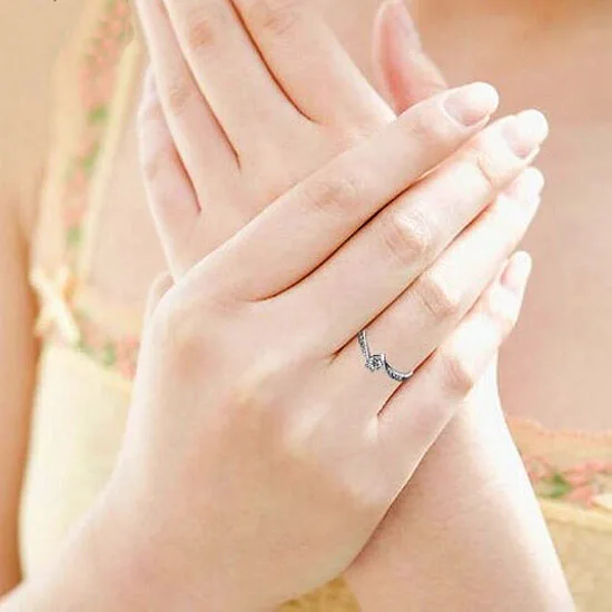 Настоящие 990 стерлингового серебра ювелирные изделия кольцо AAA + CZ камень