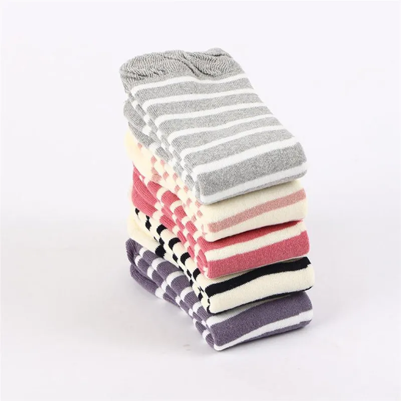 TELOTUNY Baby Girl Socks Knee High Bows Striped Kids Child Bootie Vertical Autumn Winter soft charming comfortable S3FEB12 |