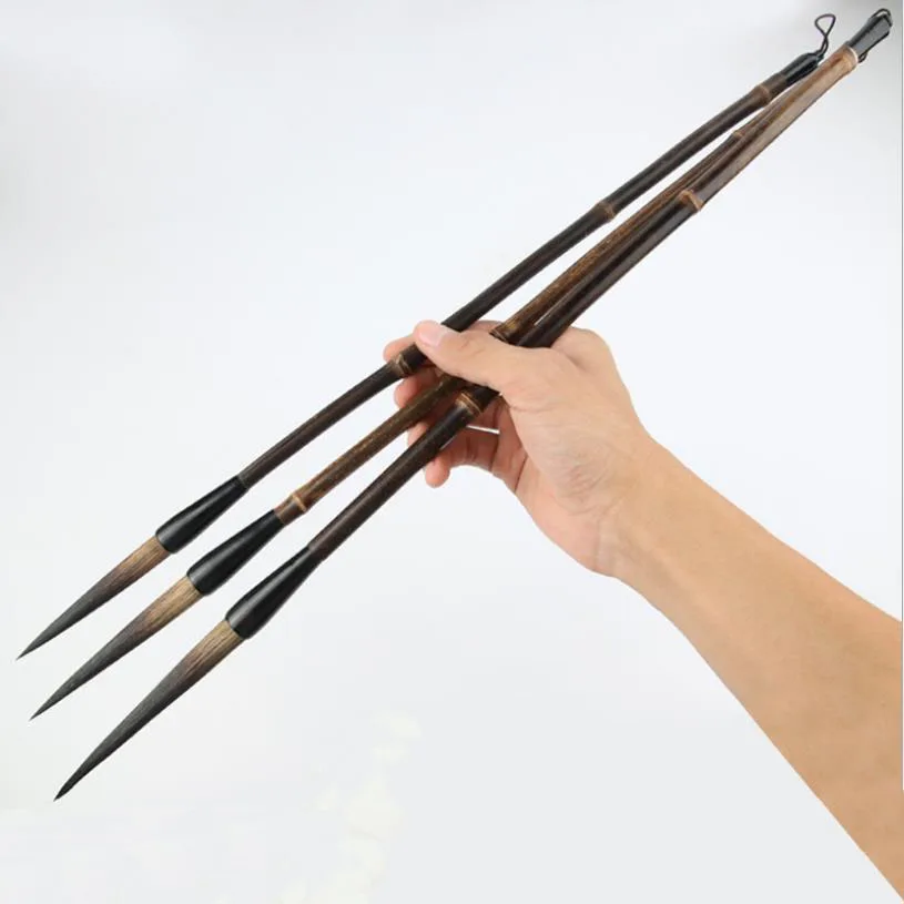 3 шт./набор длинные пиковые кисти для каллиграфии и живописи Бамбуковая ручка