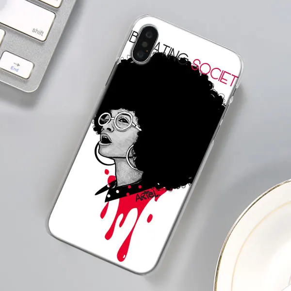 02 Черная девочка меланин Poppin queen чехол для телефона для Apple iPhone X XR 7 8 Plus 6 6s Plus XS MAX 11 Pro Max SE чехол для телефона Coque - Цвет: 02