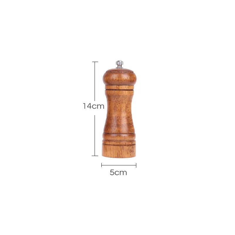 5 inch Anpro мельницы для соли и перца из натурального дуба, ручная мельница для перца, керамический сердечник, ротор, многоцелевой инструмент для кухни - Цвет: 5 inch